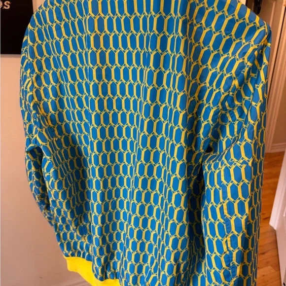 Kiton Blue and Yellow Patterned Jacket - Picture 5 of 6
